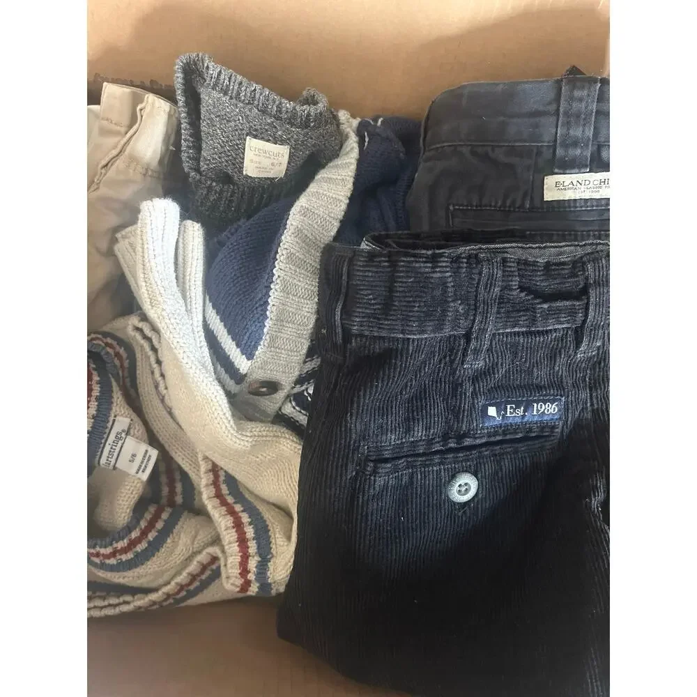 Boys sizes 5 & 6 prep clothes polo shirts khaki jeans mystery box lot 5lb bundle
